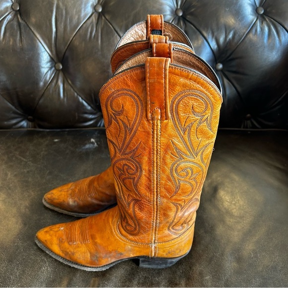 Dan Post Women’s Cowboy Boots Cognac size 6.5 - Picture 3 of 11